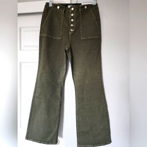 LOFT High Rise Relaxed Flare Jeans 30